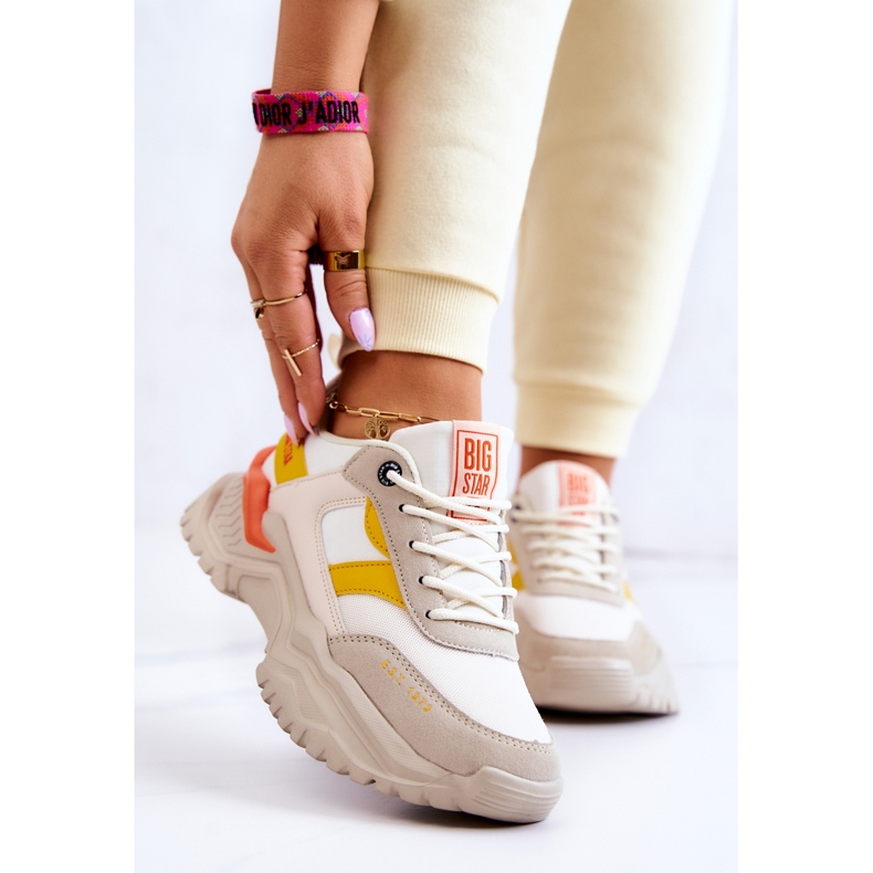 Dámské sportovní boty Big Star JJ274A411 White and Beige béžový 2