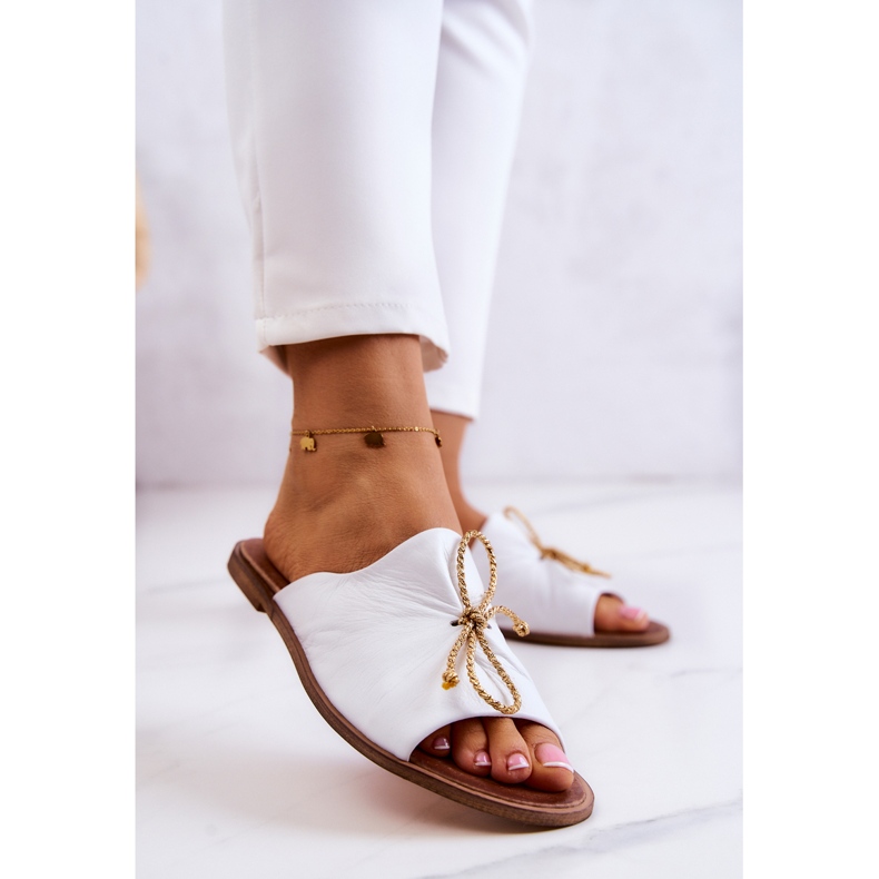 Kožené Dámské pantofle Nicole 2659/003 Bílé bílý 2