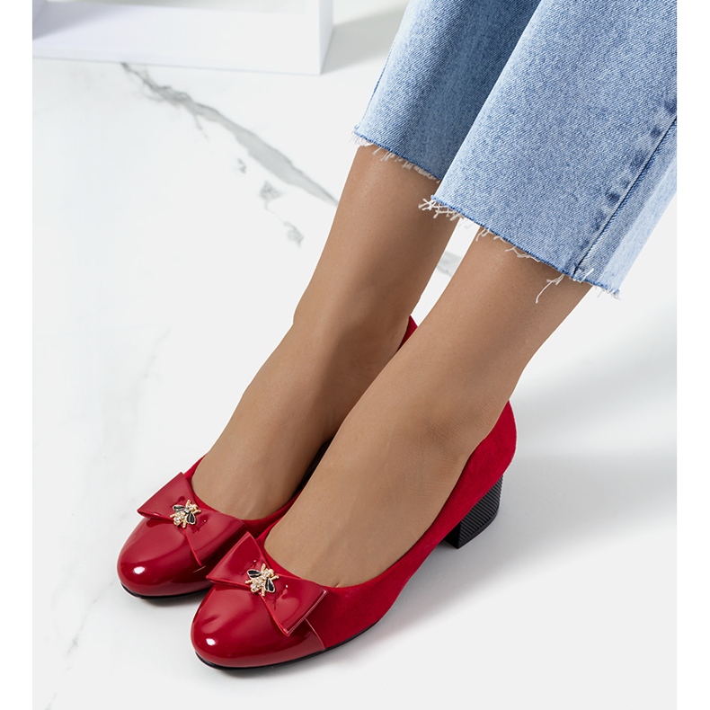 Červené dámské lodičky Sharona 1 Červené dámské lodičky Sharona 1