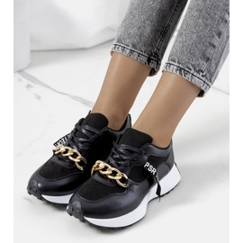 Černé tenisky s řetízkem Samina černý 1