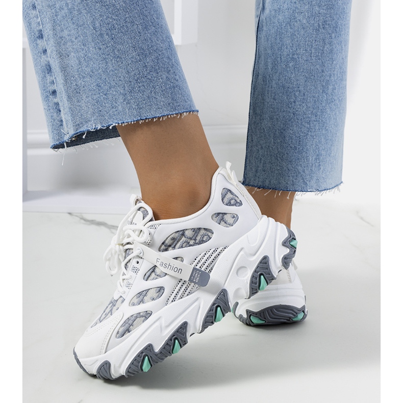 Dámské bílé tenisky značky Melsen bílý vícebarevný 2 Dámské bílé tenisky značky Melsen bílý vícebarevný 2