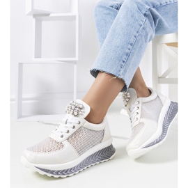 Bílé holografické tenisky od Saggers bílý 1