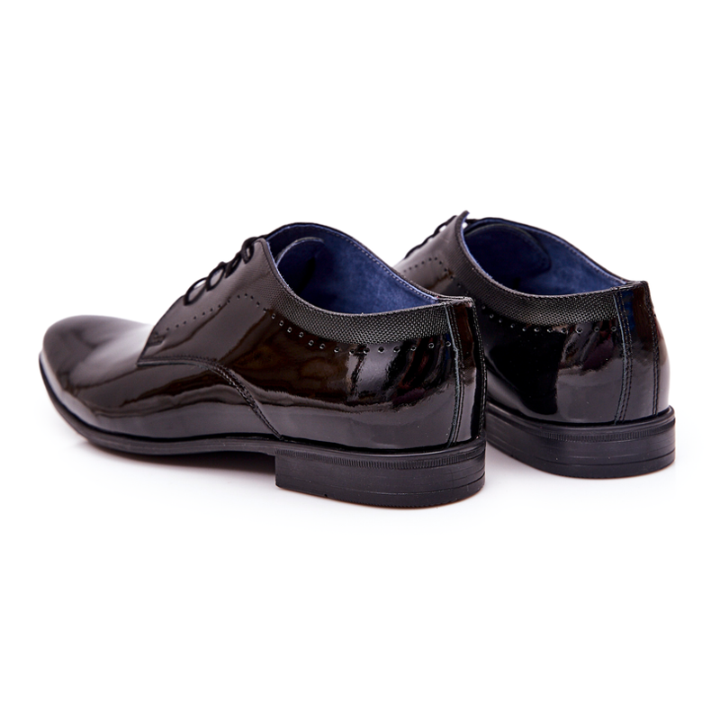 Bednarek Polish Shoes Elegantní lakované kožené boty Bednarek 724 Black černý 3