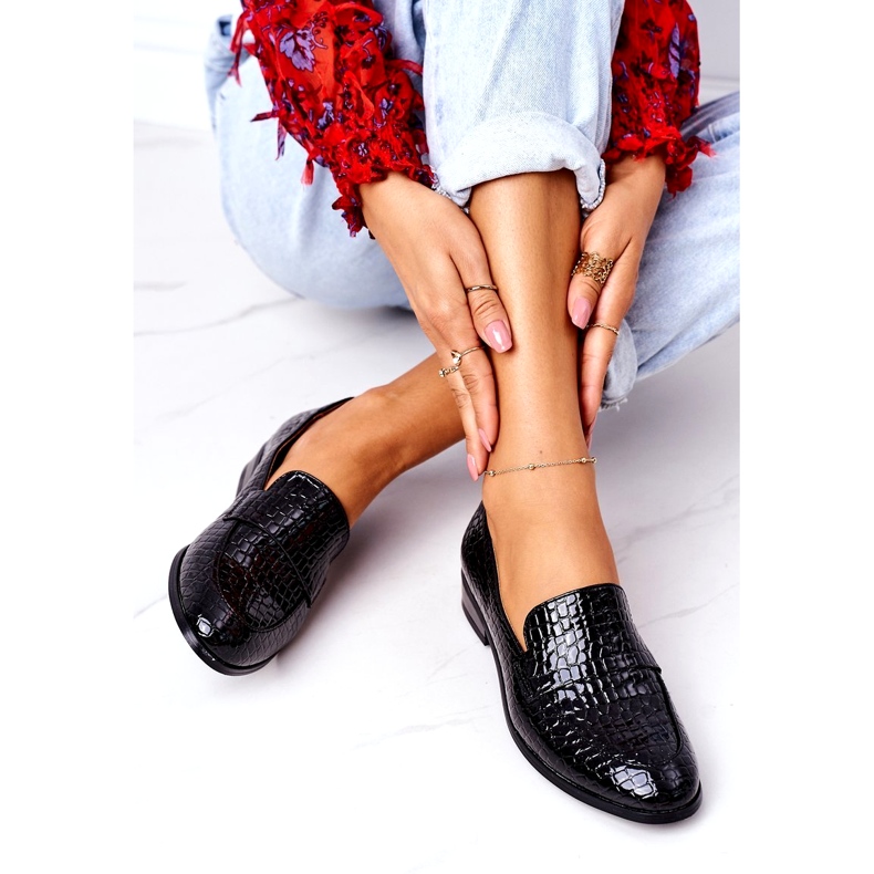 Lakované mokasíny Vinceza 21-10674 černá 4