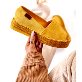 Inna Lesley Yellow Suede slip On Espadrilky žlutá 1 Inna Lesley Yellow Suede slip On Espadrilky žlutá 1