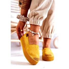Inna Lesley Yellow Suede slip On Espadrilky žluť 2
