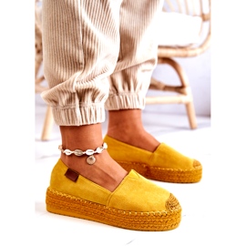 Inna Lesley Yellow Suede slip On Espadrilky žlutá 3 Inna Lesley Yellow Suede slip On Espadrilky žlutá 3