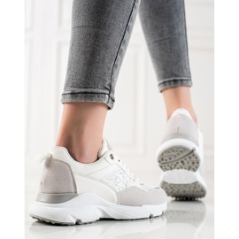 Renda Stylové tenisky béžový bílý stříbrný 1 Renda Stylové tenisky béžový bílý stříbrný 1