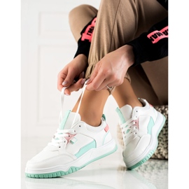 TRENDI Mátové sportovní boty bílý zelená 1