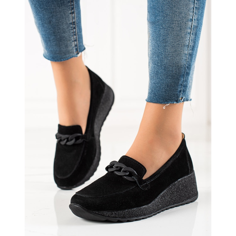 Filippo Kožené Brogues Na Platformě černá 2