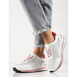 Prolamované tenisky VINCEZA bílý červené 2