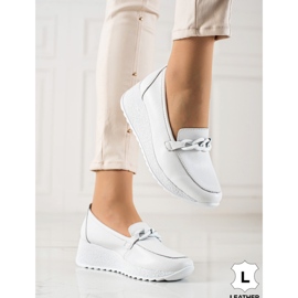 Filippo Kožené Brogues Na Platformě bílý 1