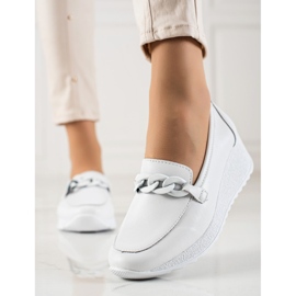 Filippo Kožené Brogues Na Platformě bílý 2