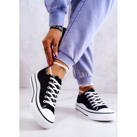 S.Barski Dámské černé tenisky Menifee se zavazováním černá 2 S.Barski Dámské černé tenisky Menifee se zavazováním černá 2