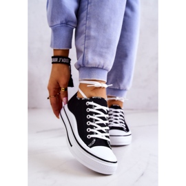 S.Barski Dámské černé tenisky Menifee se zavazováním černá 1 S.Barski Dámské černé tenisky Menifee se zavazováním černá 1