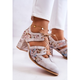 Dámské kožené kozačky Maciejka 05328-04 Béžová béžový 2