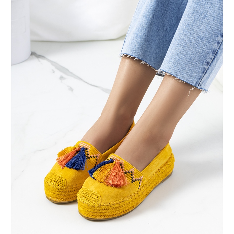 Žluté espadrilky na platformě Pisquid žluť 1