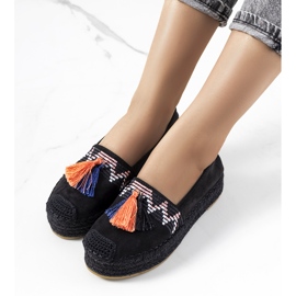 Černé espadrilky na platformě Pisquid černá 1