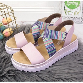 Rieker W RKR533 fialové gumové sandály fialový 2