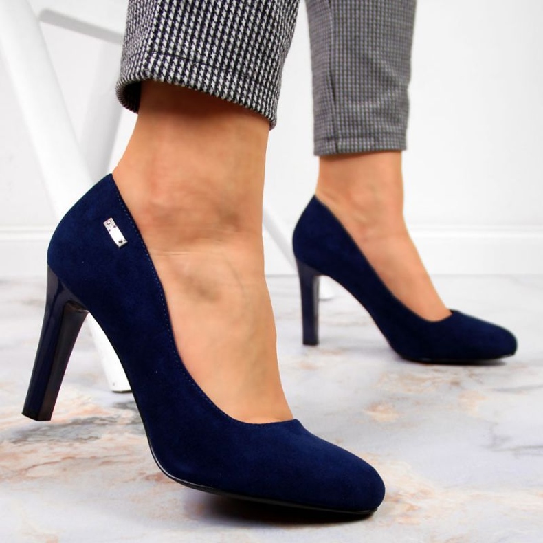 Semišové lodičky Sergio Leone W SK3AP tmavě modrá námořnická modrá 2