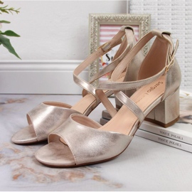 Sandály na postu Sergio Leone W SK367B zlaté zlatý 2