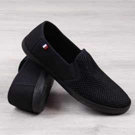 Černé prolamované tenisky Atletico M ATC312A černý 1