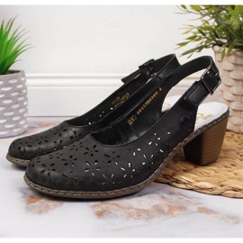 Prolamované sandály Rieker W RKR531 černé černá 2