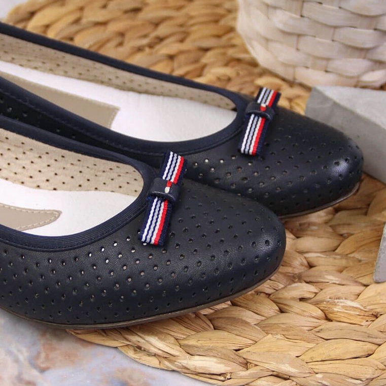 Prolamované baleríny Rieker W RKR532 tmavě modrá námořnická modrá 2