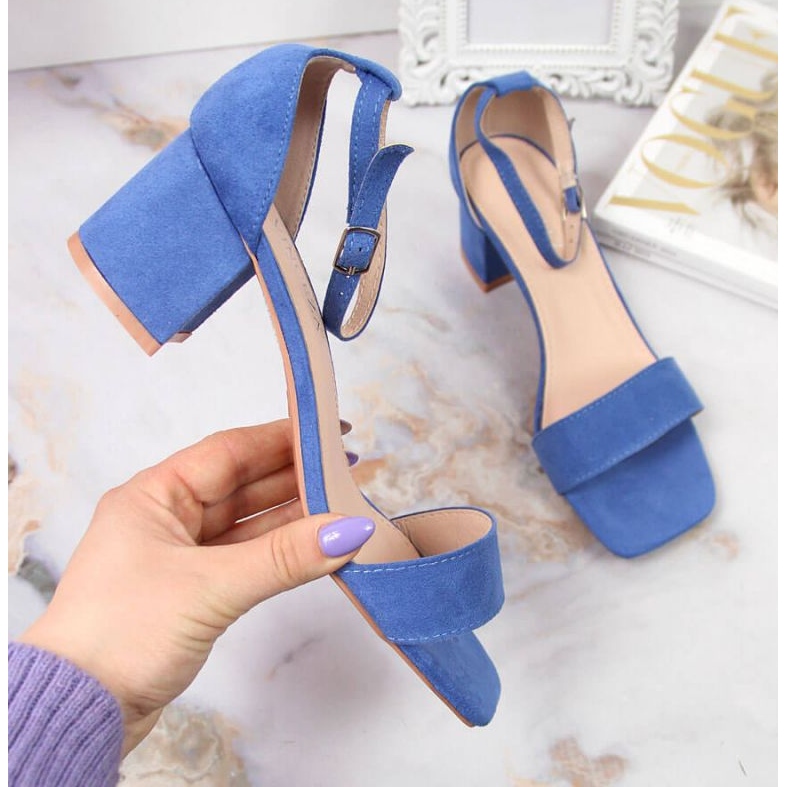 Sandály na postu Vinceza W JAN107B modré modrý 1