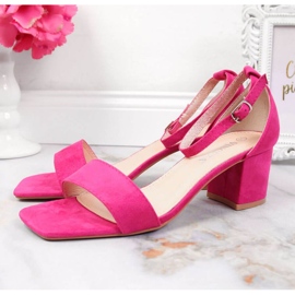 Sandály na postu Vinceza W JAN107C růžové růžový 2