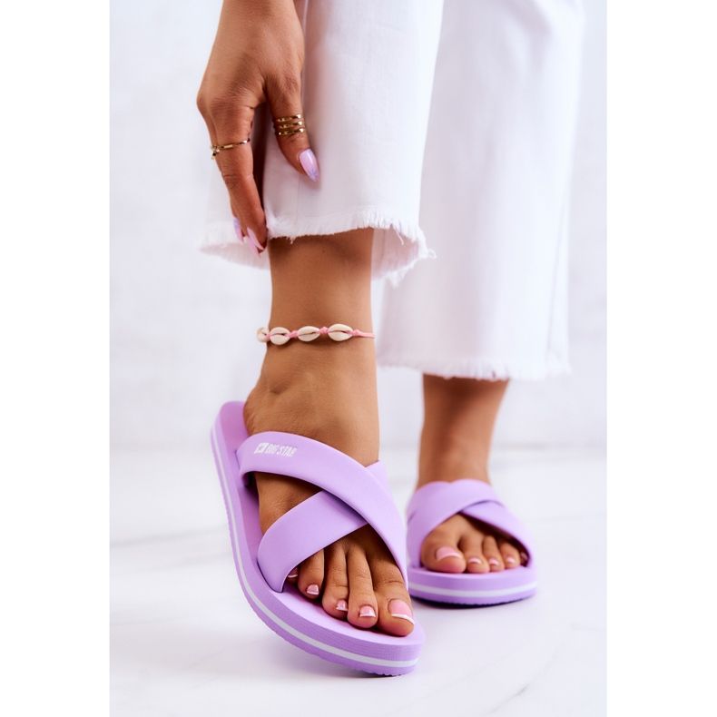 Dámské pěnové pantofle Big Star JJ274A340 Violet fialový 1
