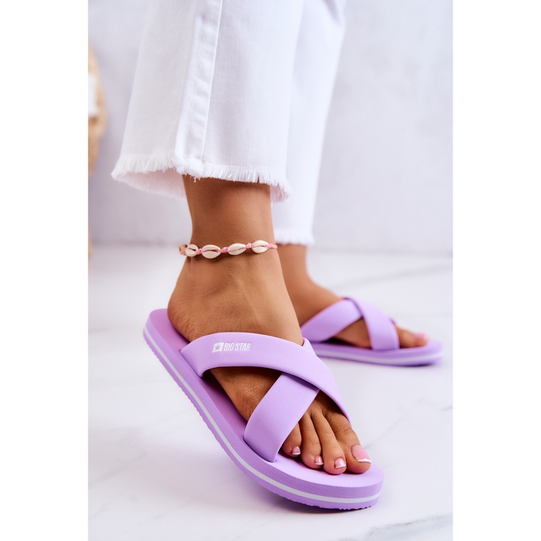 Dámské pěnové pantofle Big Star JJ274A340 Violet fialový 2