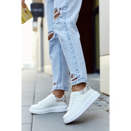 FE1 Klasické dámské sportovní boty bílé a béžové Meleris bílý 2