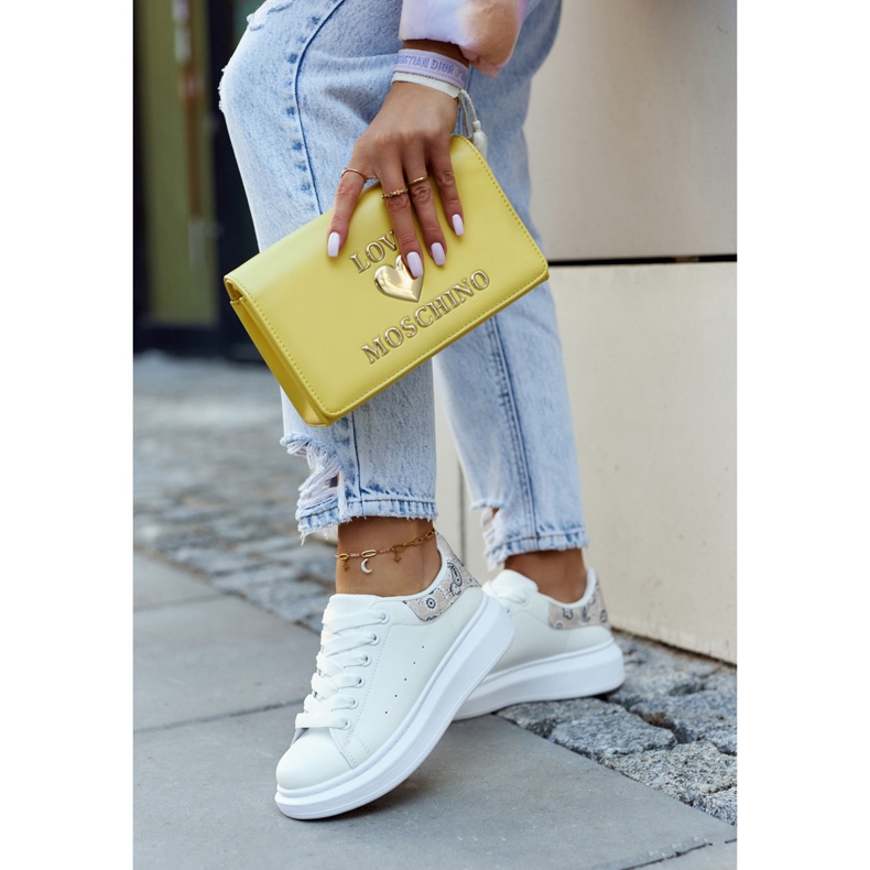 FE1 Klasické dámské sportovní boty bílé a béžové Meleris bílý 1