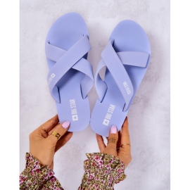 Dámské pěnové pantofle Big Star JJ274A521 Světle modré modrý 1 Dámské pěnové pantofle Big Star JJ274A521 Světle modré modrý 1