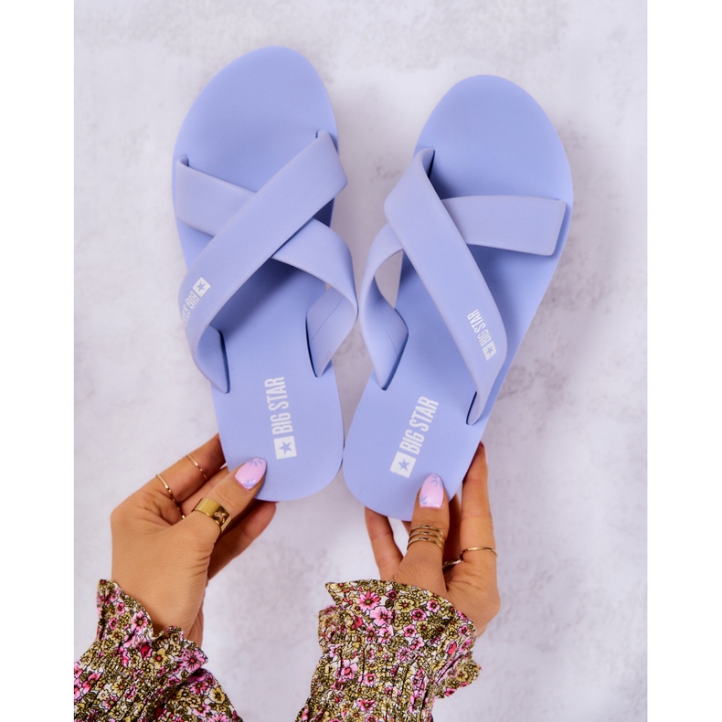 Dámské pěnové pantofle Big Star JJ274A521 Světle modré modrý 1 Dámské pěnové pantofle Big Star JJ274A521 Světle modré modrý 1