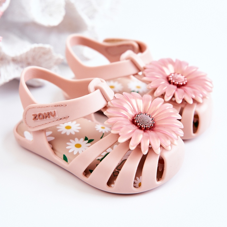 Dětské sandály na suchý zip Voňavé ZAXY JJ385032 Světle růžové růžový 2 Dětské sandály na suchý zip Voňavé ZAXY JJ385032 Světle růžové růžový 2