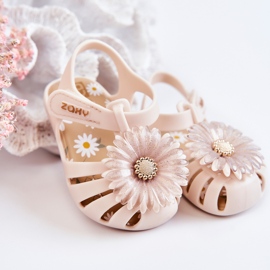 Dětské sandály na suchý zip Voňavé ZAXY JJ385031 Béžová béžový 1