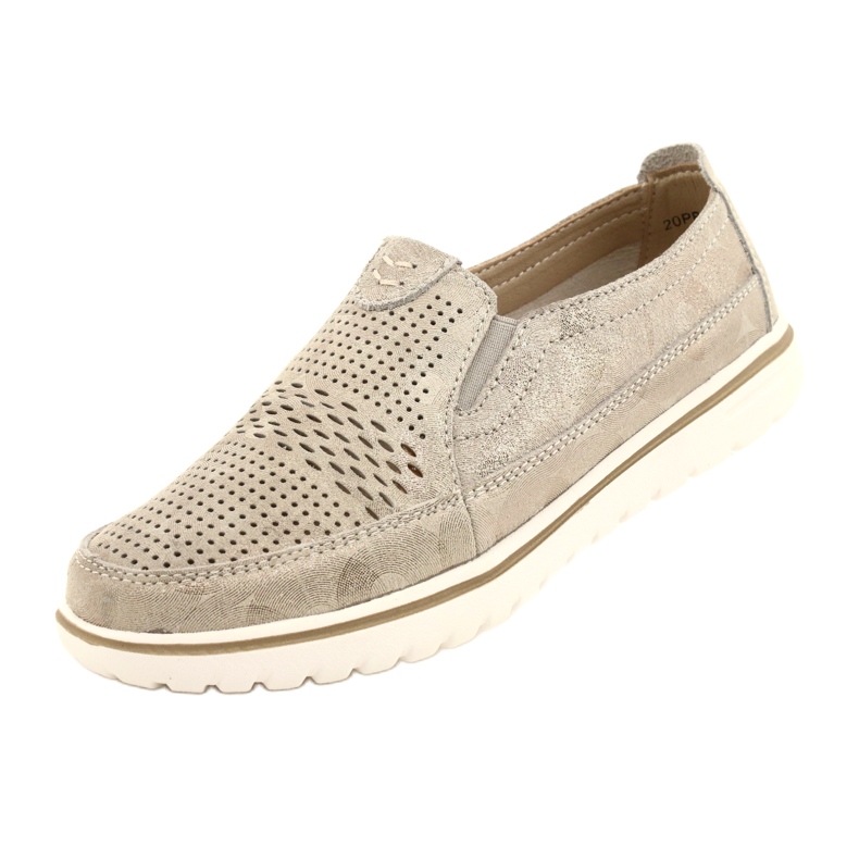 Pohodlná sportovní obuv na platformě Jezzi 20PB08-1653 béžový zlatý 4 Pohodlná sportovní obuv na platformě Jezzi 20PB08-1653 béžový zlatý 4