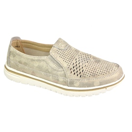 Pohodlná sportovní obuv na platformě Jezzi 20PB08-1653 béžový zlatý 1 Pohodlná sportovní obuv na platformě Jezzi 20PB08-1653 béžový zlatý 1