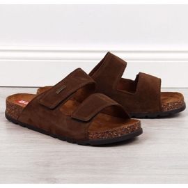 Kůže na suchý zip Big Star M JJ176002 hnědá hnědý 1