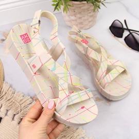 Zaxy W INT1709 béžové gumové sandály béžový 1