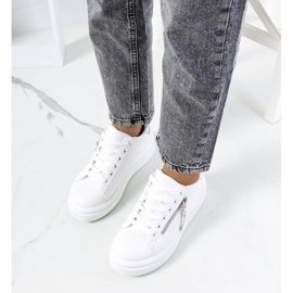 Dámské bílé a stříbrné tenisky Tamis bílý stříbrný 1