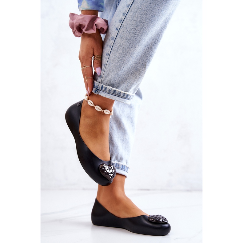 Dámské Voňavé Gumové Baleríny ZAXY JJ285046 Černé černá 2