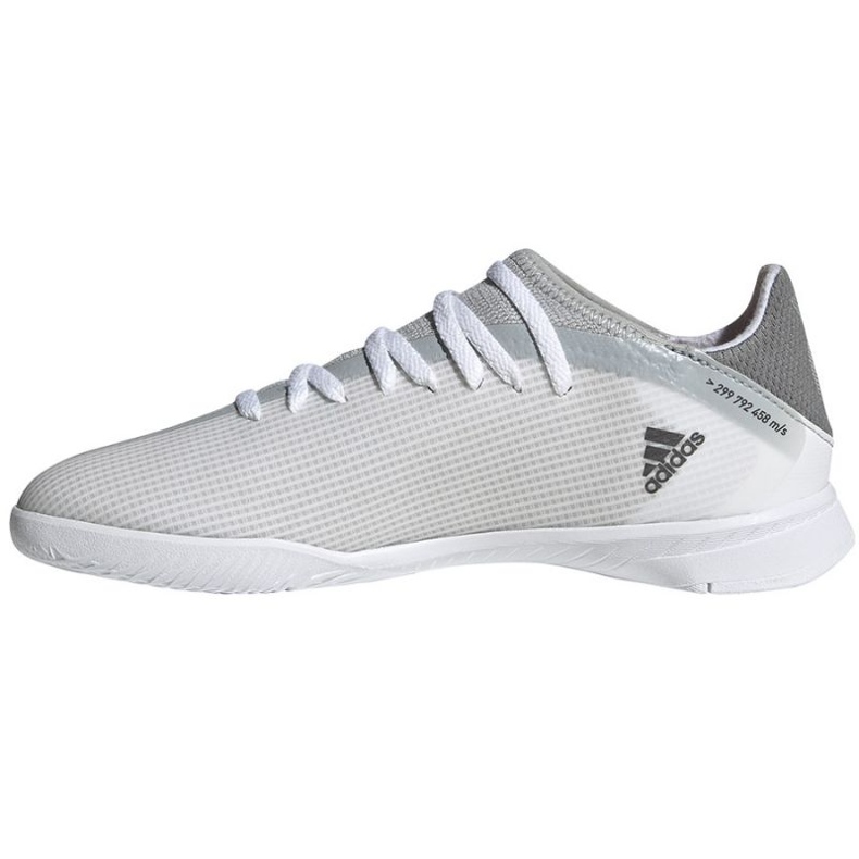 Kopačky Adidas X Speedflow.3 In Jr FY3315 šedá, bílá odstíny šedi 1 Kopačky Adidas X Speedflow.3 In Jr FY3315 šedá, bílá odstíny šedi 1