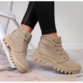 Kožené béžové tenisky Filippo W PAW325A béžový 2