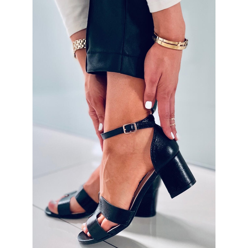 Nabila Black sandály na vysokém podpatku černá 2 Nabila Black sandály na vysokém podpatku černá 2