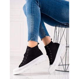 Forever Folie Černé tenisky na platformě černá 1