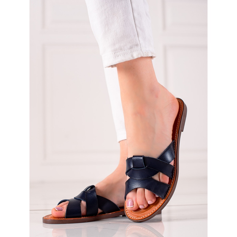 TRENDI Ležérní pantofle v námořnické modré námořnická modrá 1