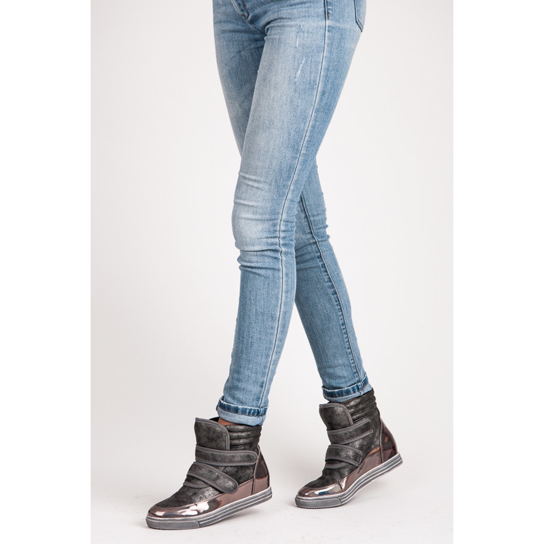 Show It Tenisky ve vysokém lesku šedá 1